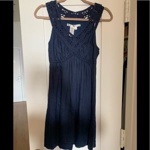 Max Studio Navy Linen Dress